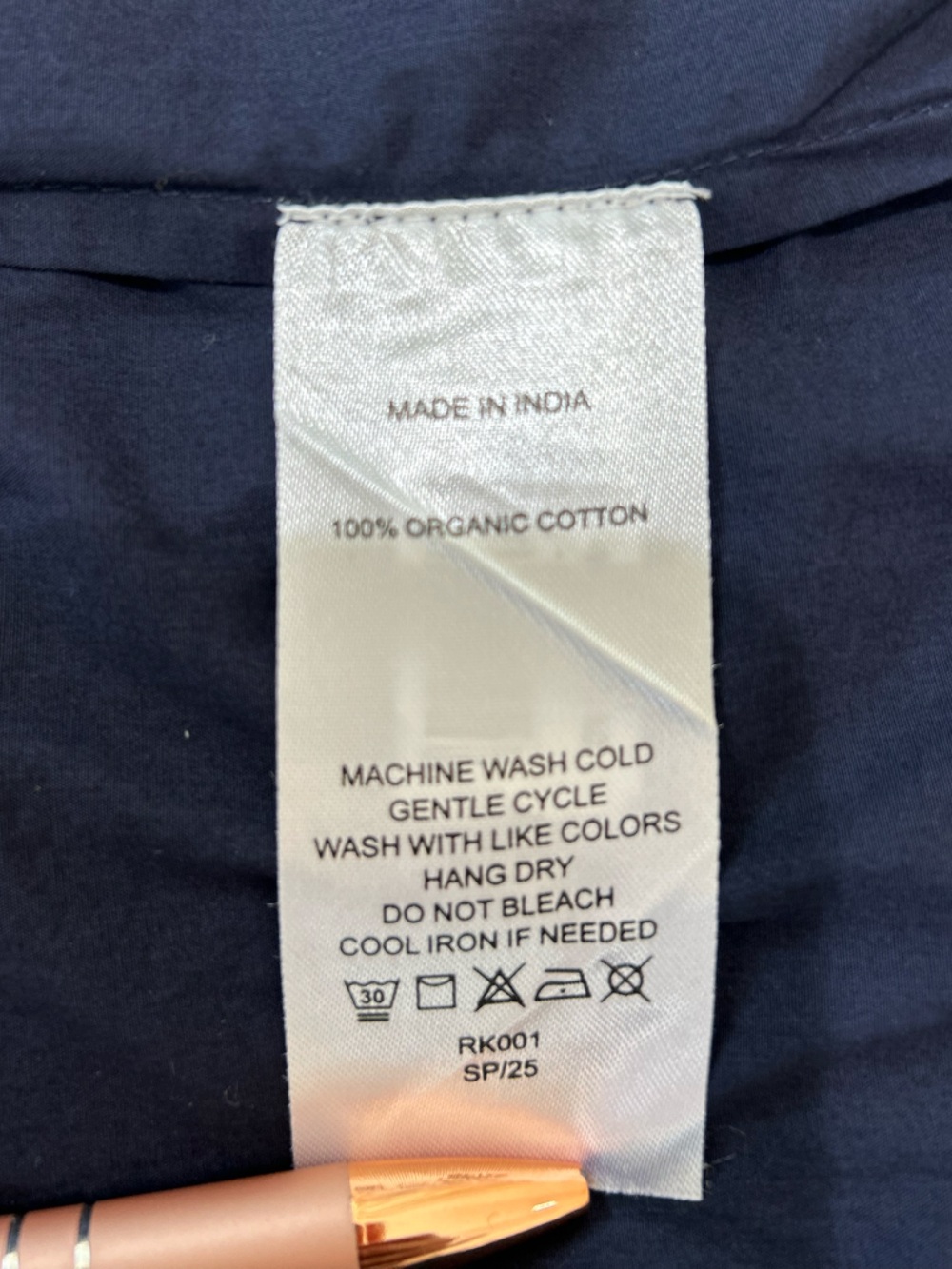 Quince Blue Organic Cotton Smocked Midi Dress Tiered Ruffle Boho Size XL NWT - Picture 8 of 9